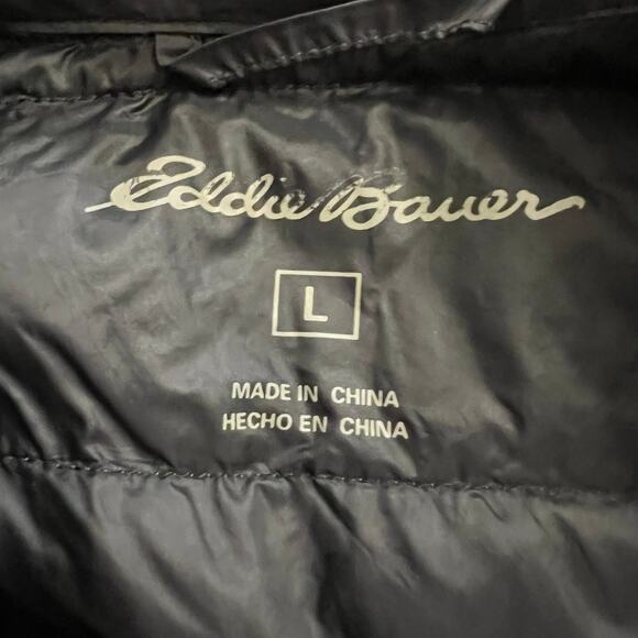 Eddie Bauer Puffer Vest Mens Large Gray Down Jacket ** - Picture 4 of 7